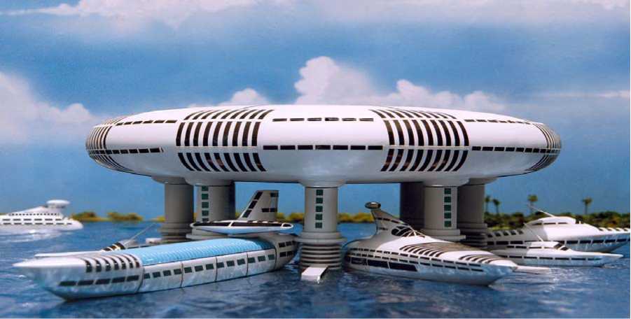 Jacque Fresco - DESIGNING THE FUTURE - City in the Sea Modular Freighter